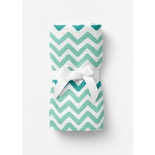 Itsy Bitsy Kids Big Flower Zigzag Mint Müslin Bebek Örtüsü 70 x 70 cm