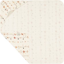 Duckyboo Heartline Krem Rengi %100 Pamuk Müslin Unisex Bebek Kurulanma Örtüsü