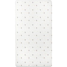 Casadora Baby Koko Beyaz %100 Pamuk Saten Çocuk Lastikli Çarşaf 100 x 200 cm