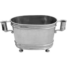 King's Pewter Kulplu ve Ayaklı Kalay Çiçeklik