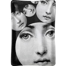 Fornasetti Variazioni N242 Siyah Beyaz Porselen Kül Tablası