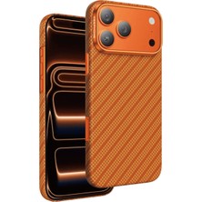 Keephone Apple iPhone 17 Pro Kevlar Robin Turuncu Magsafe Uyumlu Telefon Kılıfı