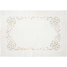 Çakıl Taşı Kırık Beyaz Keten 4'lü Amerikan Servis 30 x 50 cm
