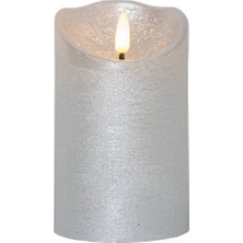 Eglo 411503 Flamme Rustic Gümüş LED Mum 12,5 cm