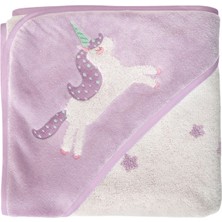 Casadora Baby Astra Lila Organik Pamuklu Velur Bebek Kundak Havlu 80 x 80 cm