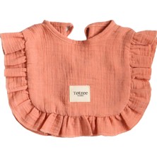 Totzee Mercan Müslin Fırfırlı Unisex Bebek Mama Önlüğü