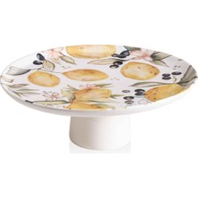 The Mia Limoncello Seramik Ayaklı Servis Tabağı 30 cm