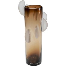 Kare Design Crispy Kahverengi Cam Vazo 46 cm