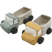Lorena Canals Set Of Mini Truck Çocuk Odası Düzenleyici Sepet