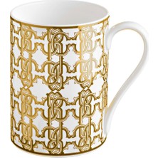 Roberto Cavalli Monogram Gold Altın Dekorlu Porselen Kupa