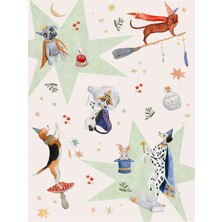 Hueppi Magic Paws Figürlü Renkli Çocuk Halısı 120 x 160 cm