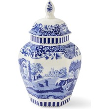 Spode Blue Italian Mini Mavi Beyaz Porselen Vazo