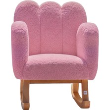 Raw Kids Room Odin Pembe Ahşap Sallanan Çocuk Koltuğu