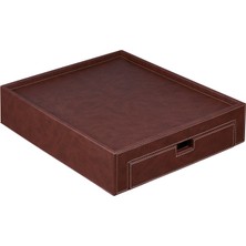 Taba Deri Dekoratif Kahve Kutusu