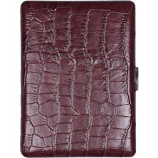 Pearl Japan Cosmos Croco Kahve 9'lu Deri Uzun Sigara Tabakası