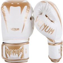 Venum Giant 3.0 White Gold Deri Unisex Boks Eldiveni