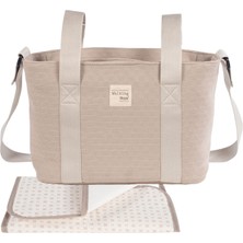 Walking Mum Apricot Bej Eco Mum Crossbody Bebek Bakım Çantası