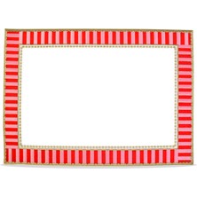 Ge Living Dekoratif Candy Serisi Keten Pembe Kırmızı Damalı Keten Amerikan Servis 35X50 cm