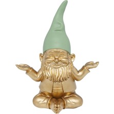 Kare Design Zwerg Meditation Gold Green Dekoratif Figür