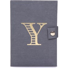 Lila Harf Baskılı Çıtçıtlı Defter