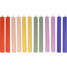 Meri Meri Rainbow Taple Candles 12'li Gökkuşağı Masa Mumları