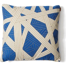 Missoni Home Nastri Mavi Krem Desenli 40X40 Dekoratif Yastık