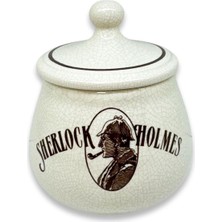 Lubinski Italy Sherlock Holmes Bej El Yapımı Seramik Küçük Boy Pipo Tütün Kavanozu