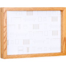 Ananas Edge Serisi Honey Meşe Masif Ahşap Çerçeve 23X32 cm
