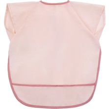 Miniboni Pembe Kısa Kollu Su Geçirmez Bebek Mama Oyun ve Aktivite Önlüğü