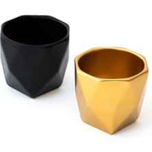 Maison Monson Moi Gold ve Moi Black Seramik 2'li Dekoratif Obje
