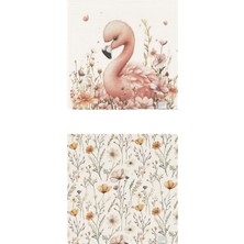Duckyboo Baby Flamingo & Bloomie Müslin 2'li Bebek Örtü Seti