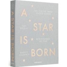 Print Works A Star Is Born”gri Bebek Fotoğraf Albümü