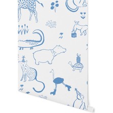 Pop By Gaea African Sunset Xxl Indigo Blue Duvar Kağıdı 3x2.65 M²