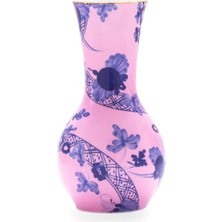Ginori 1735 Oriente Italiano Azalea Tulip Desenli Pembe Vazo