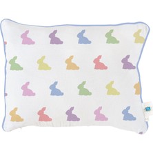 Deux Lapins %100 Pamuk Rainbow Lapin Blue Müslin Bebek Yastığı 45 x 35 cm