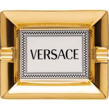 Versace Medusa Rhapsody Altın Rengi Porselen Kül Tablası 16 cm