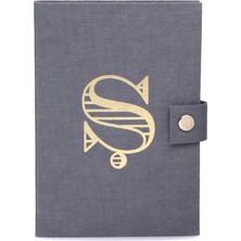 Lila Harf Baskılı Çıtçıtlı Defter
