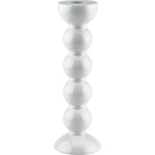 Addison Ross Bobbin White Beyaz Ahşap Lake Şamdan 24 cm