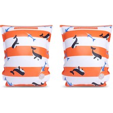 Swim Essentials Red White Whale Şişme Yüzme Kolluğu