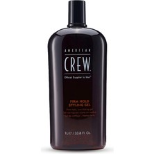 American Crew Fırm Hold Styling Gel Erkekler Için Parlaklık Veren Saç Şekilledirici Jöle 1000 ml