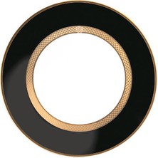 Roberto Cavalli Python Black Siyah Yılan Derisi Desenli Porselen Pasta Tabağı 21 cm