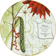 Vista Alegre Amozonia Yeşil Desenli Porselen Supla 33,6cm