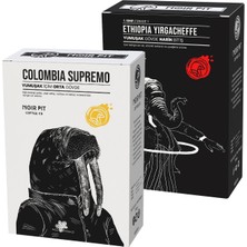 Noir Pit Coffee Co.colombia Supremo ve Ethiopia Çekirdek Kahve 2 x 250 gr