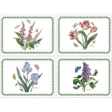 Portmeirion Botanic Garden Desenli Ahşap Büyük Boy 4'lü Amerikan Servis Seti