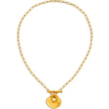 Michael's Oyster Pearl Chained River Altın Kaplama Kolye