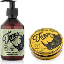Tenax Per Capelli Şampuan + Strong Pomade Erkek Saç Bakım Seti