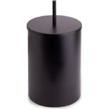 System Bathroom Accessories Siyah Banyo Çöp Kovası 3 Lt