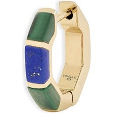 Fidelle In Her Element Malachite Lapis Taşlı 14 Ayar Altın Kadın Küpe