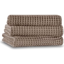 L’appartement Waffle Warm Gray Modal Pamuk Banyo Havlusu 76 x 142 cm