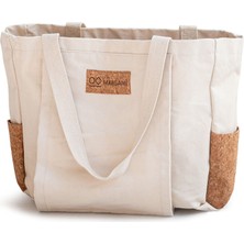 Margami Krem Rengi Tote Yoga Matı Çantası